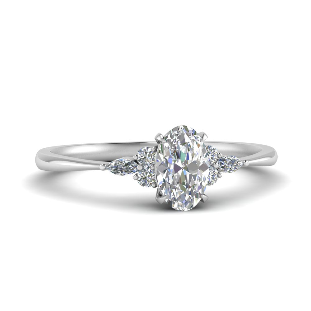Lab diamond Petite Engagement Rings 14K Gold