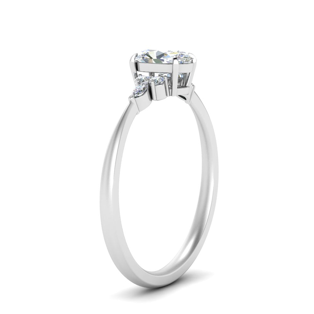 Lab diamond Petite Engagement Rings 14K Gold