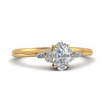 Load image into Gallery viewer, Lab diamond Petite Engagement Rings 14K Gold
