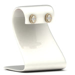 Load image into Gallery viewer, Oval Shaped Baguette Lab Diamond Stud Earrings For Women In 14K Yellow Gold | Cuts &amp; Carat
