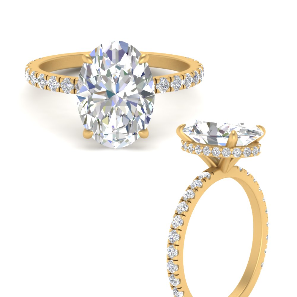 Embedded Halo Rings Lab Grown Hidden Halo Engagement Rings | Cuts & Carat β Cuts and Carat