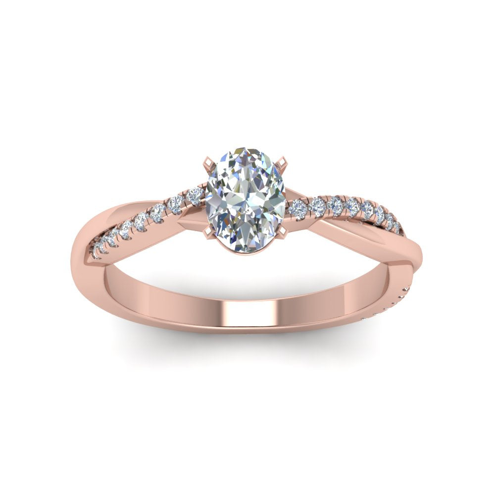 IGI Certified 1/2 - 5 Carat Lab Grown Diamond Infinity Style Women Engagement Ring 14K Gold