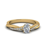 Load image into Gallery viewer, Lab Diamond Twisted Style Engagement Ring 14K Gold
