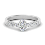 Load image into Gallery viewer, U Prong Lab Diamond Engagement Ring 14K Gold
