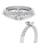 Load image into Gallery viewer, U Prong Lab Diamond Engagement Ring 14K Gold

