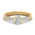 Load image into Gallery viewer, U Prong Lab Diamond Engagement Ring 14K Gold

