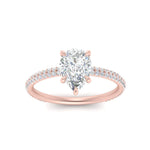 Load image into Gallery viewer, Lab diamond Under Halo Engagement Rings 14K Gold
