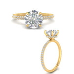 Load image into Gallery viewer, Lab diamond Under Halo Engagement Rings 14K Gold
