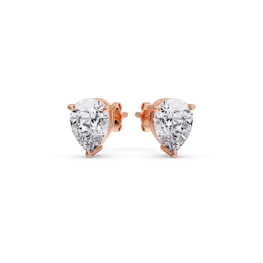 Fancy Colored Diamond Pear Shaped Stud Earring