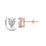 Load image into Gallery viewer, Fancy Colored Diamond Pear Shaped Stud Earring