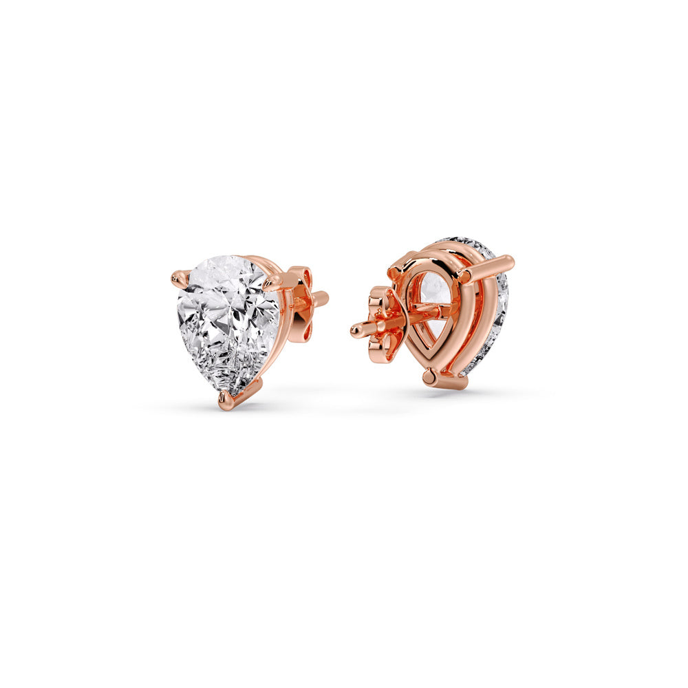 Fancy Colored Diamond Pear Shaped Stud Earring
