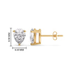 Load image into Gallery viewer, Fancy Colored Diamond Pear Shaped Stud Earring