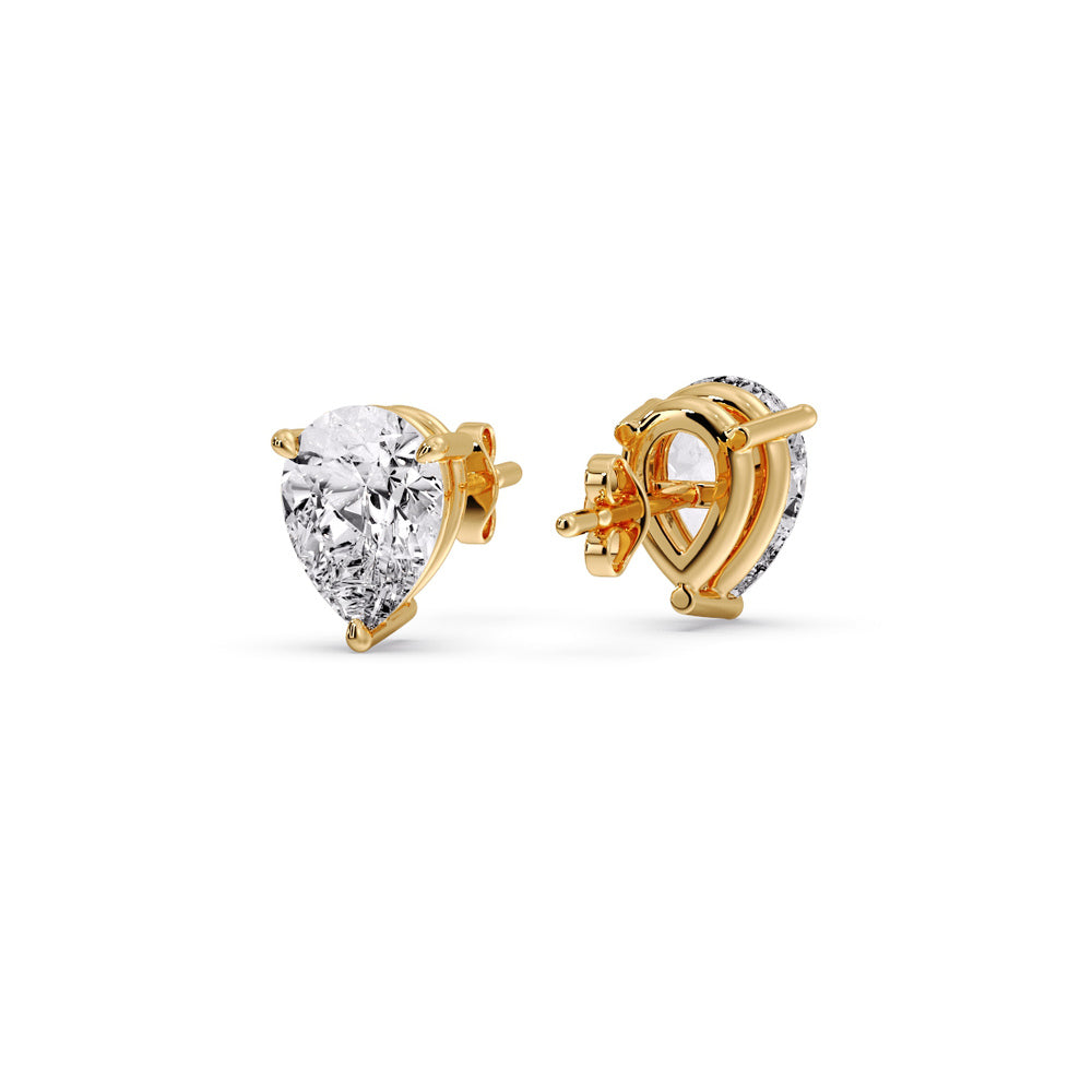 Fancy Colored Diamond Pear Shaped Stud Earring