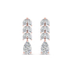 Load image into Gallery viewer, 2 1/5 Carat Lab Diamond Pear Cut Leaf Drop Earrings 14K Gold
