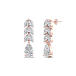 Load image into Gallery viewer, 2 1/5 Carat Lab Diamond Pear Cut Leaf Drop Earrings 14K Gold
