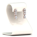 Load image into Gallery viewer, 2 1/5 Carat Lab Diamond Pear Cut Leaf Drop Earrings 14K Gold
