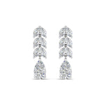 Load image into Gallery viewer, 2 1/5 Carat Lab Diamond Pear Cut Leaf Drop Earrings 14K Gold
