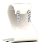 Load image into Gallery viewer, 2 1/5 Carat Lab Diamond Pear Cut Leaf Drop Earrings 14K Gold
