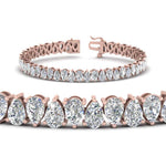 Load image into Gallery viewer, Pear Cut Lab Diamond Tennis Bracelet
