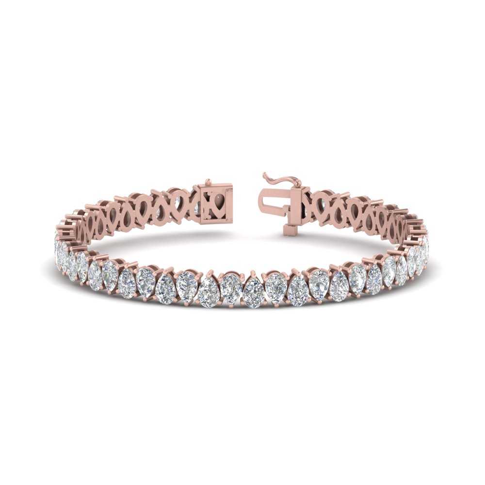 Pear Cut Lab Diamond Tennis Bracelet