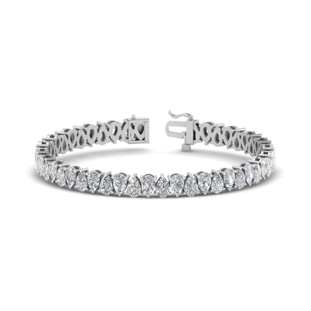 Pear Cut Lab Diamond Tennis Bracelet