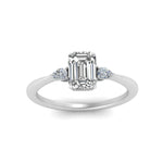Load image into Gallery viewer, Lab diamond 3 Stone Cathedral Engagement Rings 14K Gold
