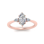 Load image into Gallery viewer, Lab diamond 3 Stone Cathedral Engagement Rings 14K Gold
