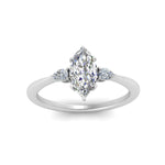 Load image into Gallery viewer, Lab diamond 3 Stone Cathedral Engagement Rings 14K Gold
