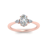 Load image into Gallery viewer, Lab diamond 3 Stone Cathedral Engagement Rings 14K Gold
