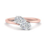 Load image into Gallery viewer, Pear Shaped Lab Diamond 2 Stone Engagement Ring
