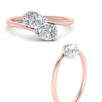 Load image into Gallery viewer, Pear Shaped Lab Diamond 2 Stone Engagement Ring
