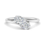 Load image into Gallery viewer, Pear Shaped Lab Diamond 2 Stone Engagement Ring
