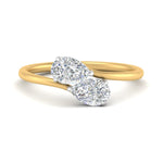Load image into Gallery viewer, Pear Shaped Lab Diamond 2 Stone Engagement Ring
