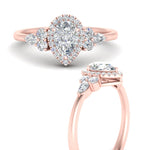 Load image into Gallery viewer, Lab Pear Shaped diamond Halo Engagement Rings 14K Rose Gold
