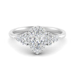 Load image into Gallery viewer, Lab Pear Shaped diamond Halo Engagement Rings 14K White Gold

