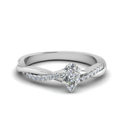 Lab Diamond Infinity Style Engagement Ring 14K Gold