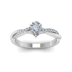 Load image into Gallery viewer, Lab Diamond Infinity Style Engagement Ring 14K Gold
