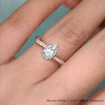 Load image into Gallery viewer, Lab Diamond Infinity Style Engagement Ring 14K Gold
