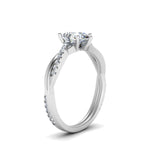 Load image into Gallery viewer, Lab Diamond Infinity Style Engagement Ring 14K Gold
