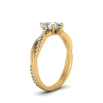Load image into Gallery viewer, Lab Diamond Infinity Style Engagement Ring 14K Gold
