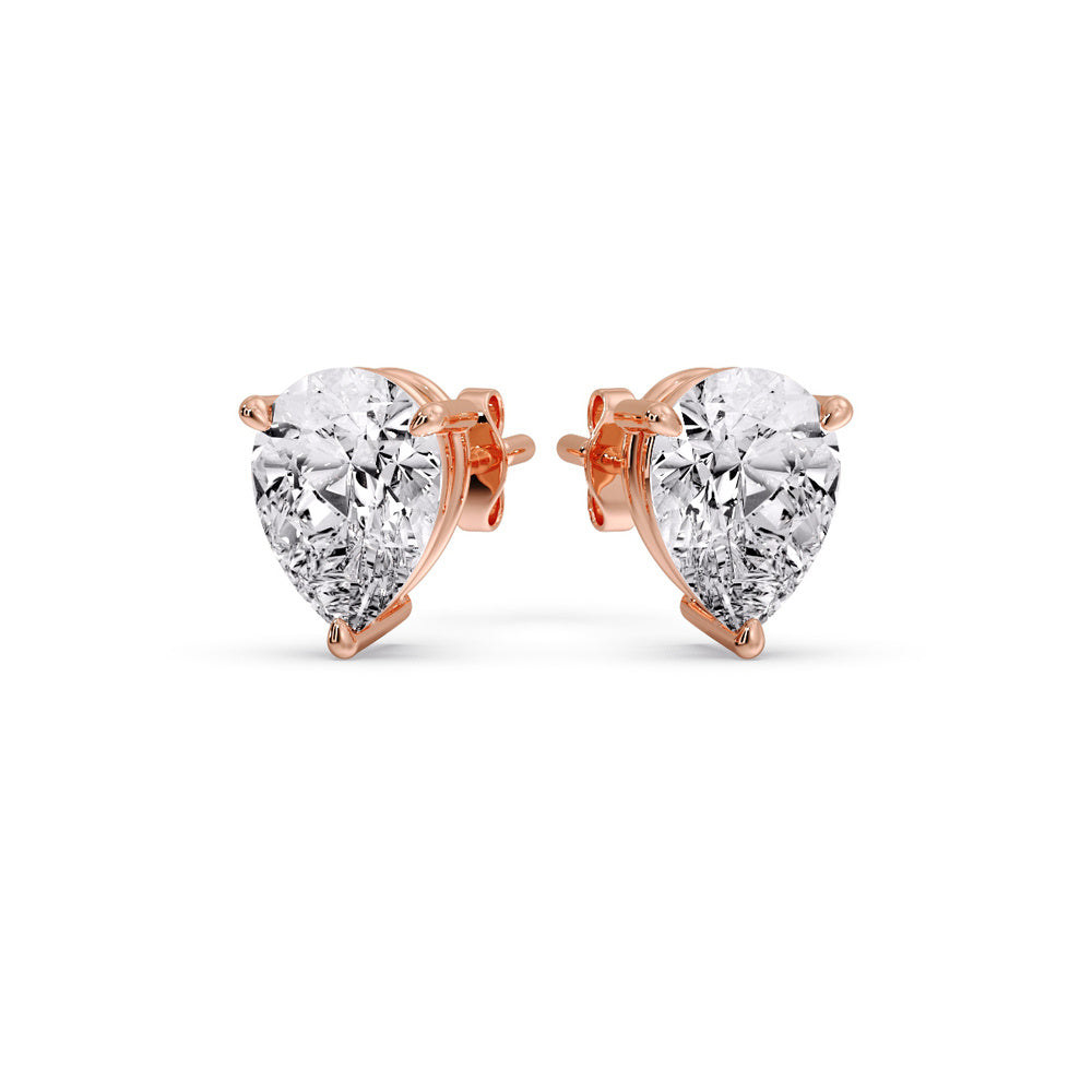 Fancy Colored Diamond Pear Shaped Stud Earring
