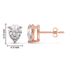 Load image into Gallery viewer, Fancy Colored Diamond Pear Shaped Stud Earring