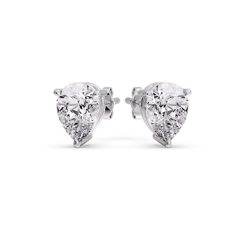 Fancy Colored Diamond Pear Shaped Stud Earring