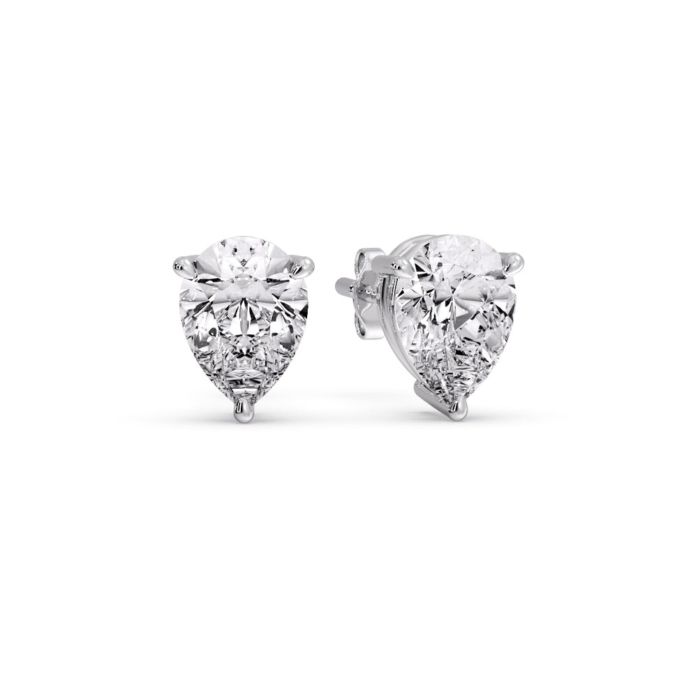 Fancy Colored Diamond Pear Shaped Stud Earring