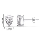 Load image into Gallery viewer, Fancy Colored Diamond Pear Shaped Stud Earring