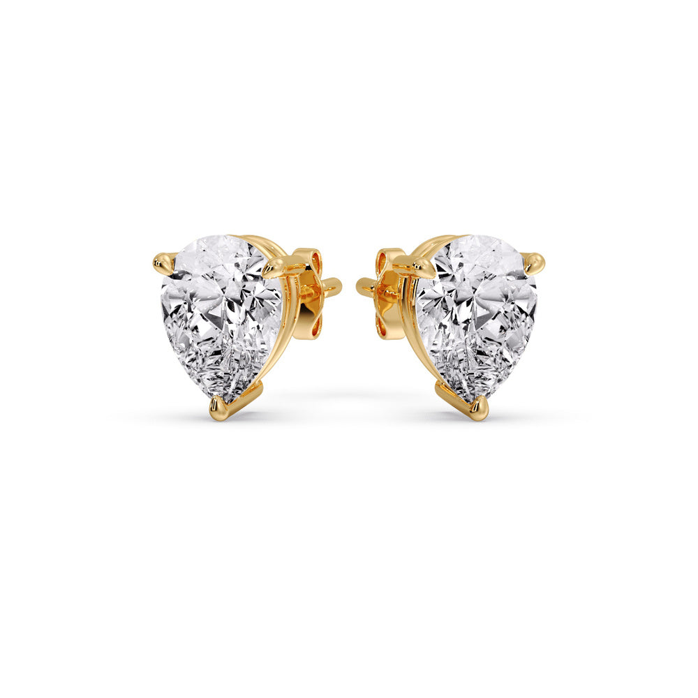 Fancy Colored Diamond Pear Shaped Stud Earring