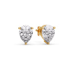 Load image into Gallery viewer, Fancy Colored Diamond Pear Shaped Stud Earring