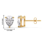 Load image into Gallery viewer, Fancy Colored Diamond Pear Shaped Stud Earring