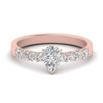 Load image into Gallery viewer, U Prong Lab Diamond Engagement Ring 14K Gold
