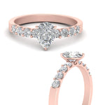 Load image into Gallery viewer, U Prong Lab Diamond Engagement Ring 14K Gold
